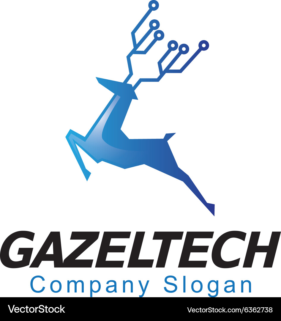 Gazeltech design vector image
