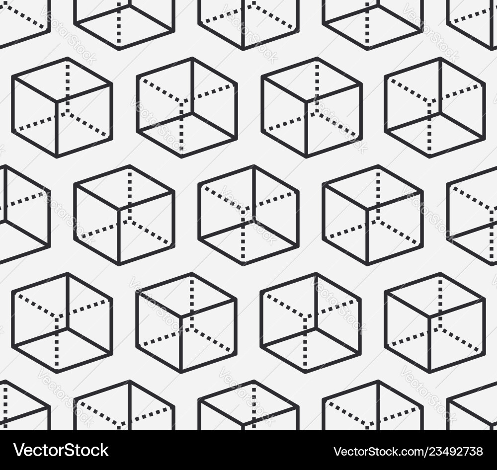 Geometric Cube Pattern vector image