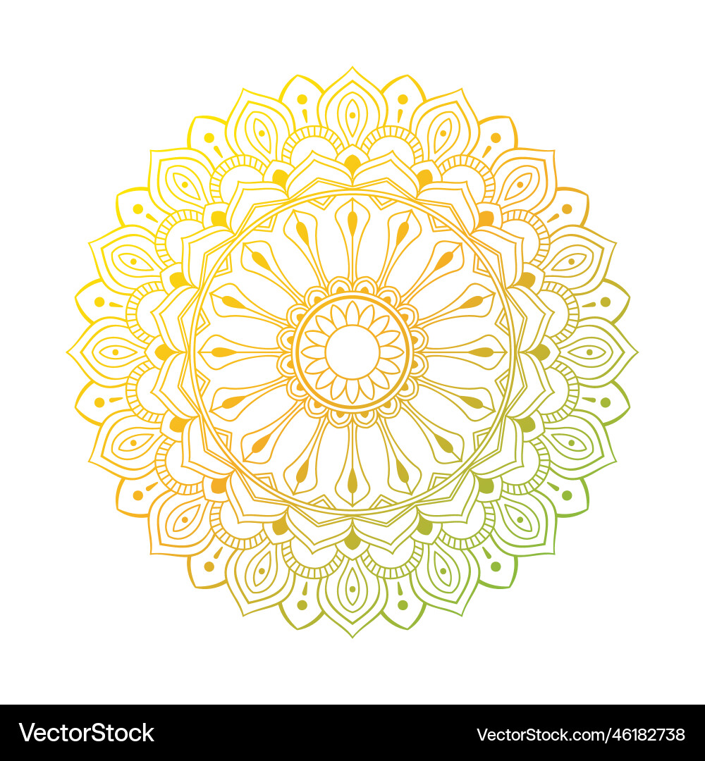 Gradient mandala circular pattern Vector Image