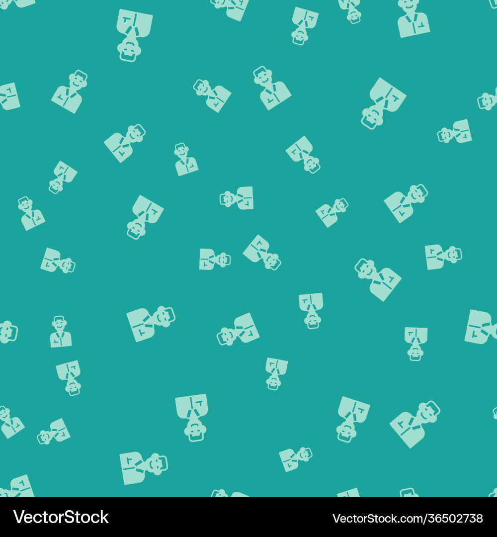 Green trader icon isolated seamless pattern Green trader icon isolated seamless pattern vector image