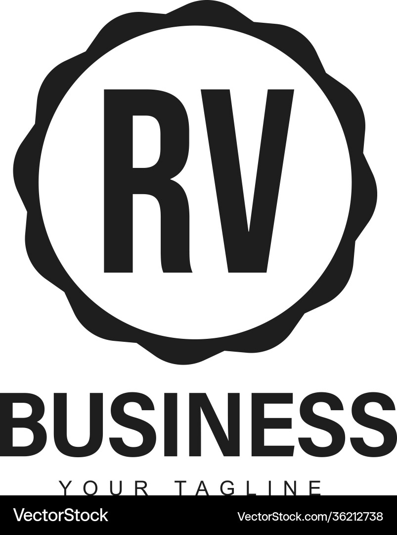 Rv initial a logo design with abstract style Rv initial a logo design with abstract style Vector Image