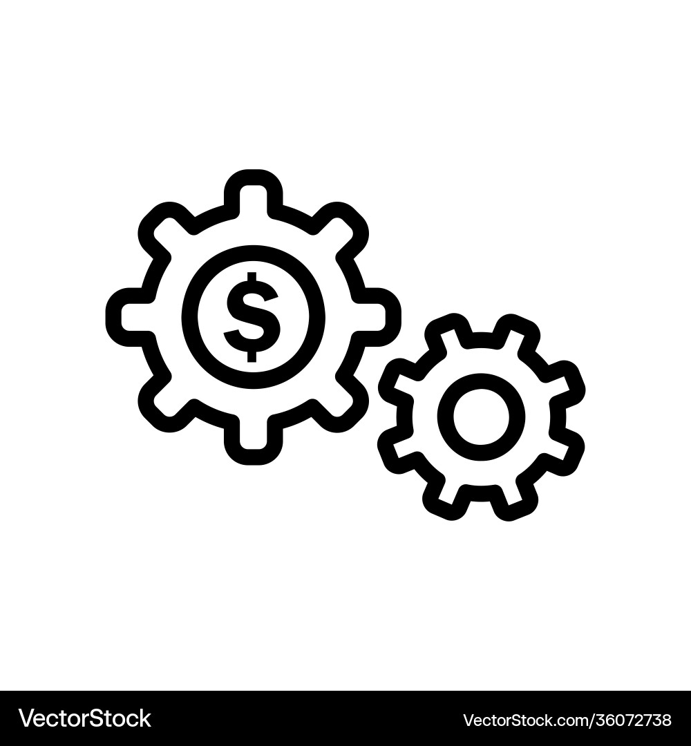 Setting icon in line style about marketing Setting icon in line style about marketing vector image