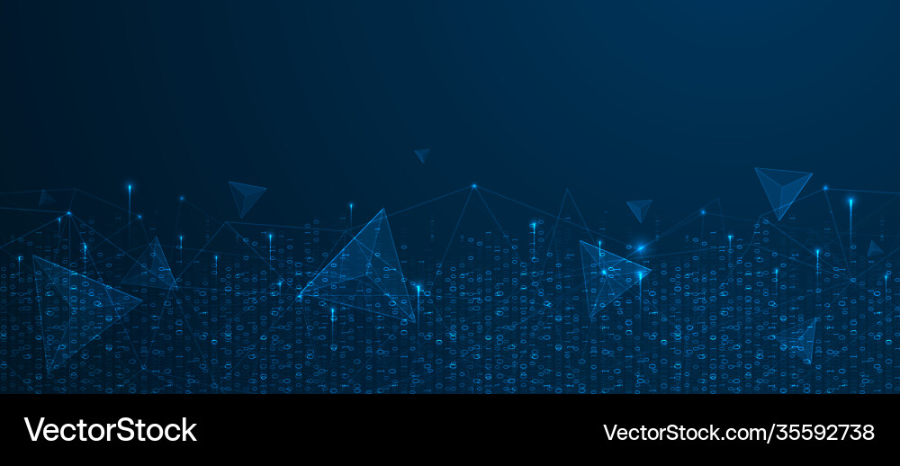 Technology background big data concept binary Technology background big data concept binary vector image