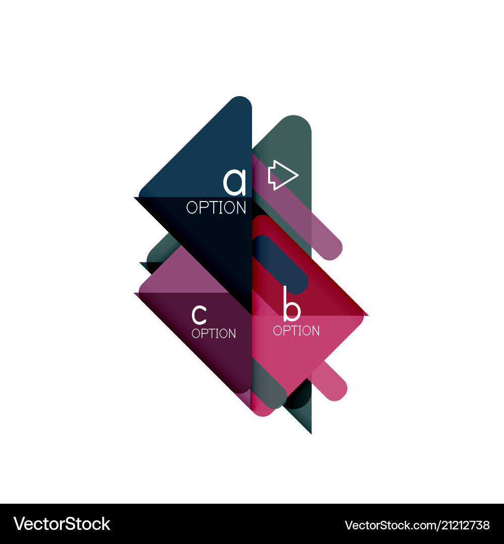 Triangle data visualization design option Triangle data visualization design option vector image