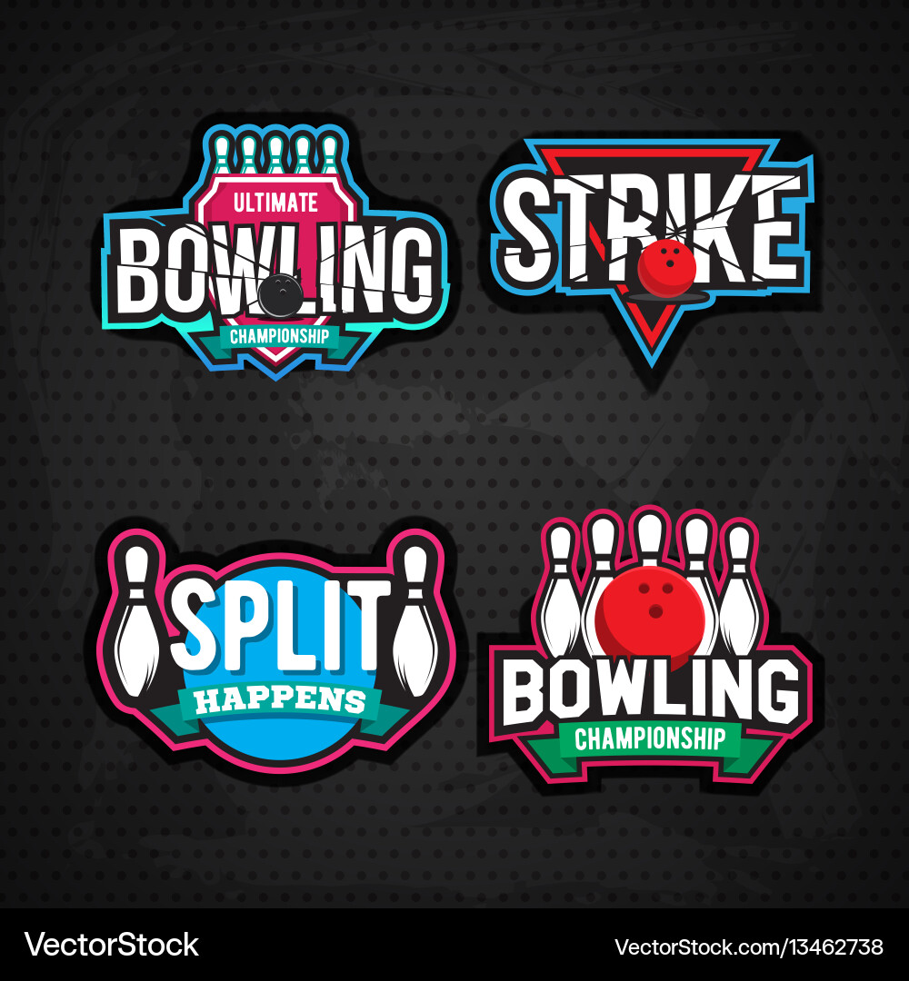 Ultimate bowling chanpionship logo design Ultimate bowling chanpionship logo design vector image