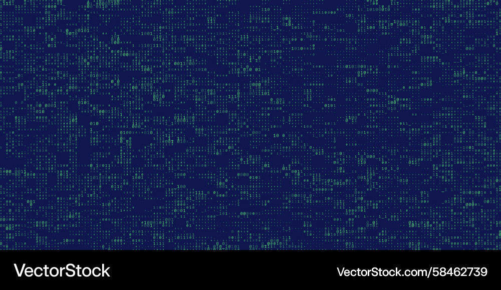 Abstract Binary Data Flow Vector Image