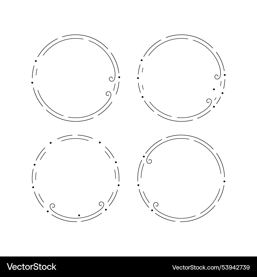 Abstract circle frame template shape Abstract circle frame template shape vector image