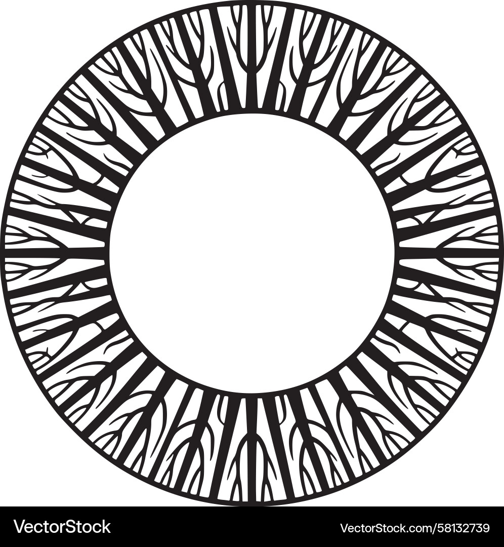 Abstract Tree Ring Pattern Vector Image
