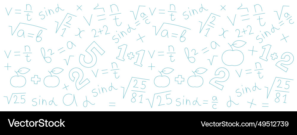 Algebra mathematical example sketch background vector image