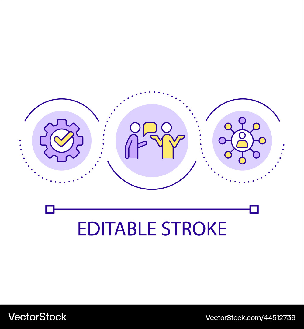 Building network connection loop concept icon Building network connection loop concept icon vector image