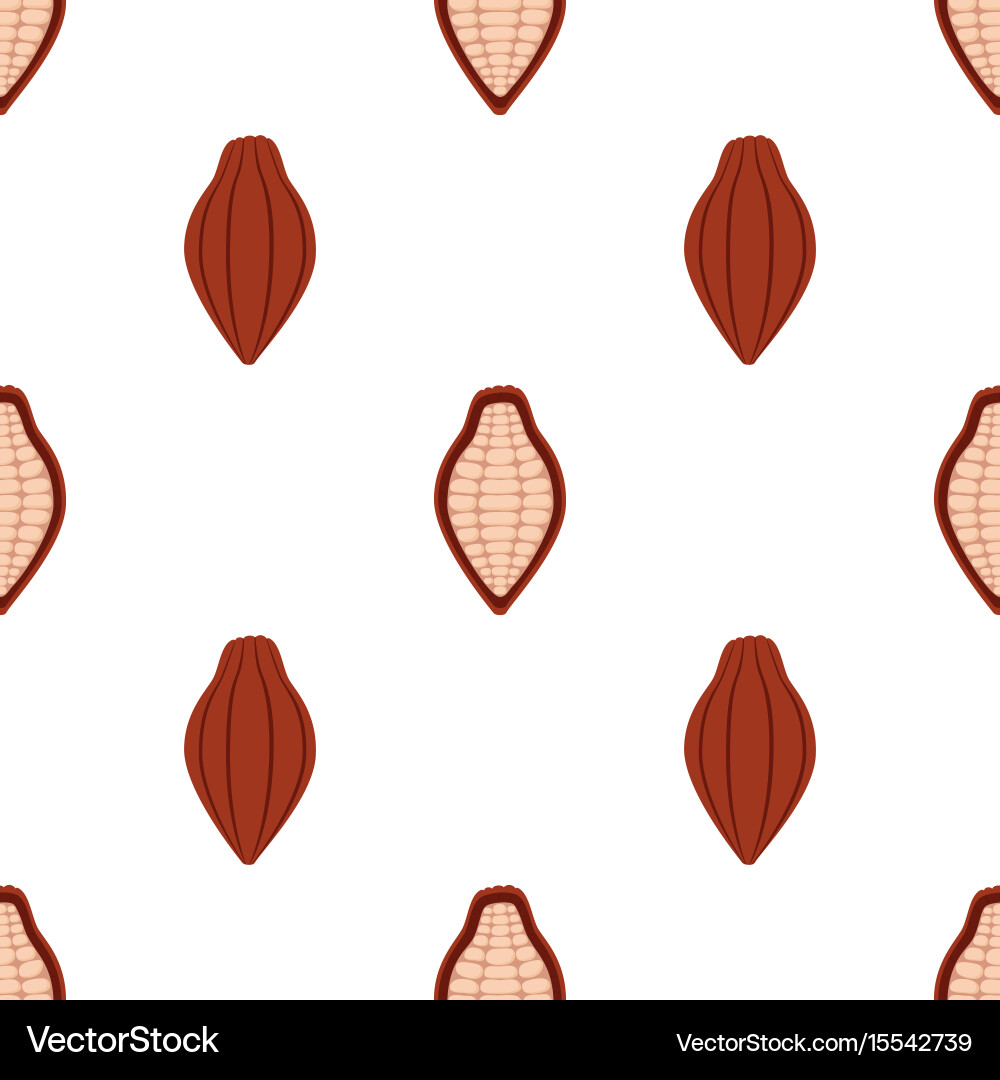 Cocoa Bean Pattern vector image