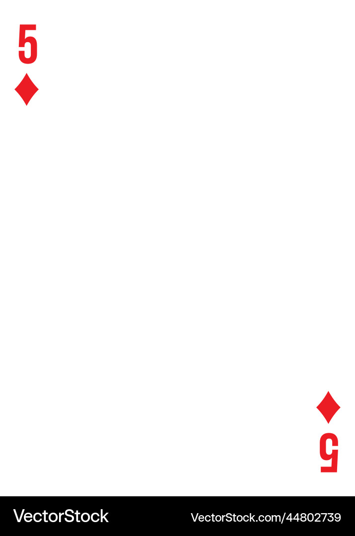 Custom of playing card template for any design Vector Image