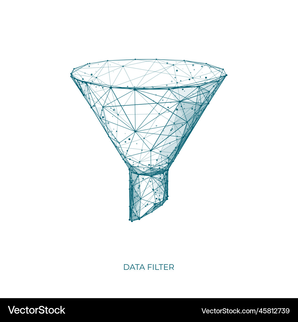 Digital Funnel Data Chart Vector Image