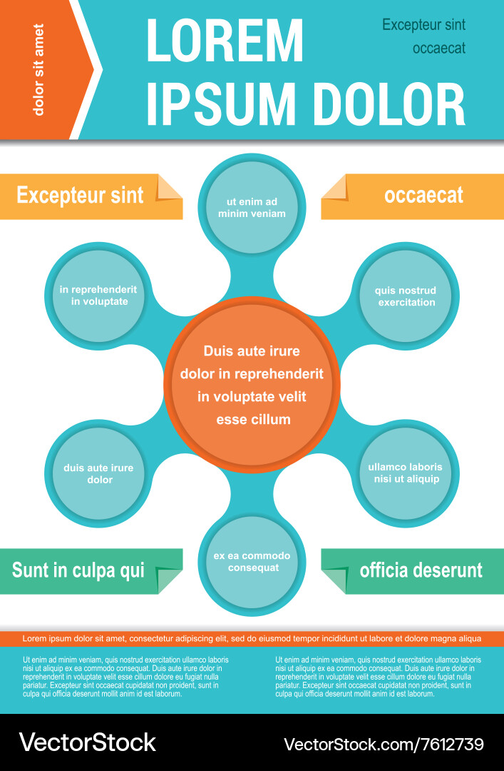 Document layout template infographic elements vector image