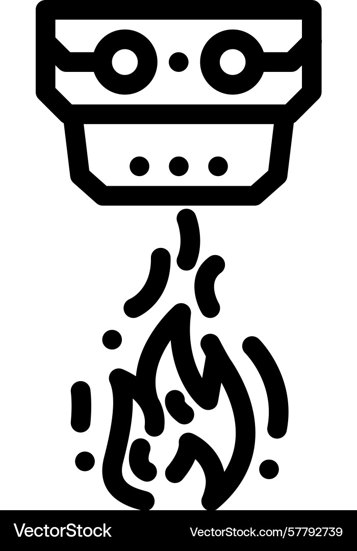 Flame sensor module line icon vector image