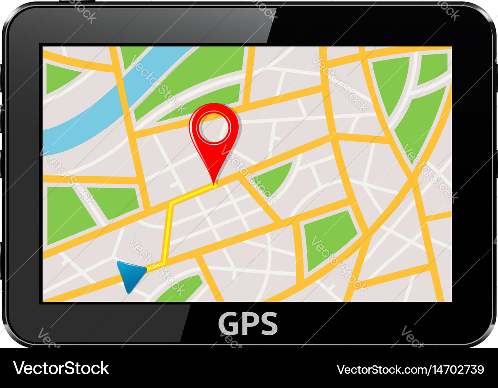 GPS Navigation Device vector image