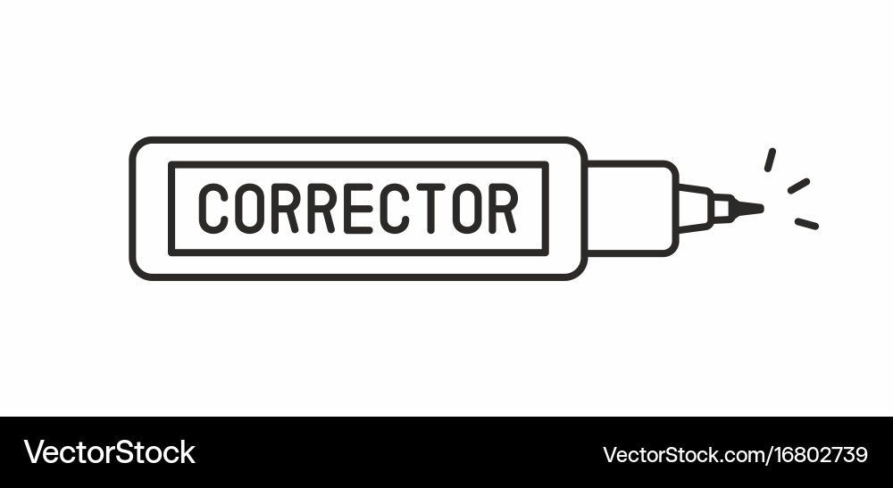 Korrektur Stift-Symbol Vektorbild