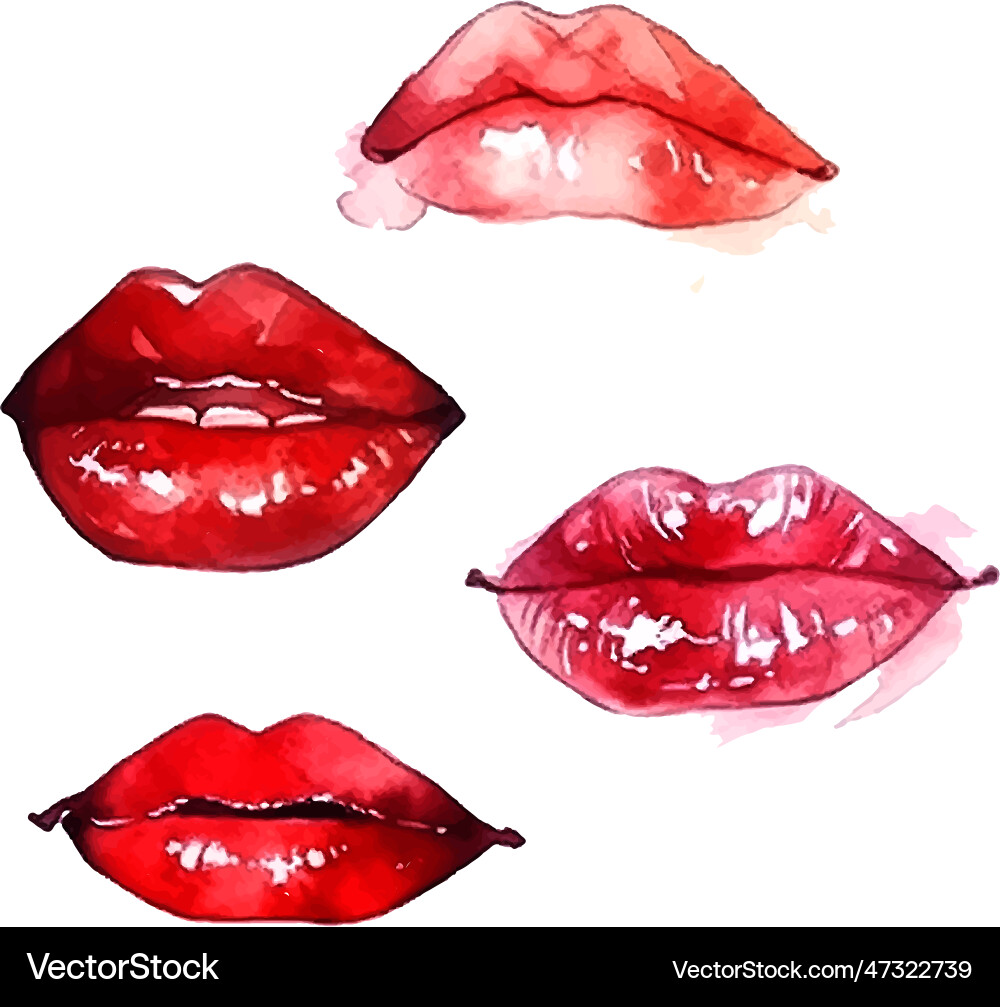 Moderne Lippen Aquarell tolles Design für jede Moderne Lippen Aquarell tolles Design für jede vektorbild