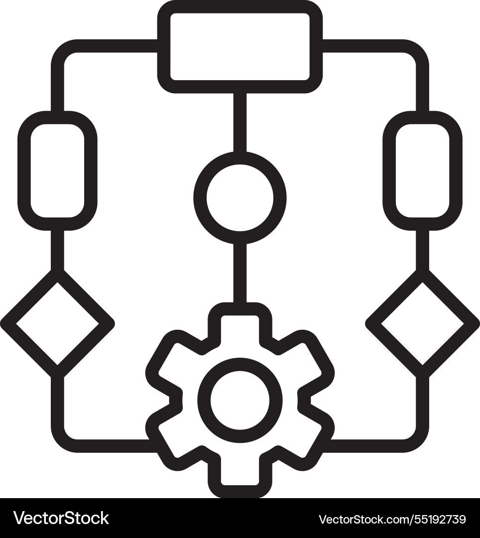 Program line icon design Vector Image