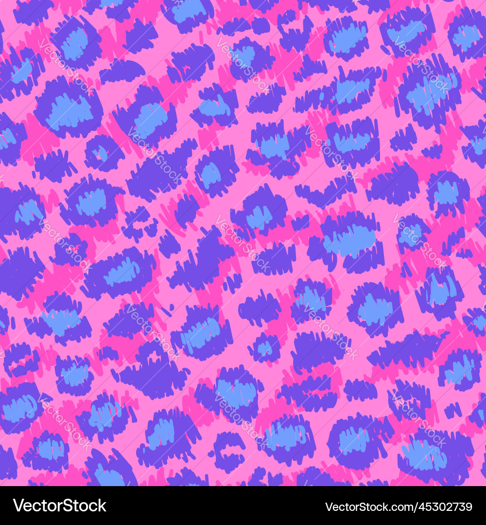 Psychedelic Leopard Print Pattern vector image