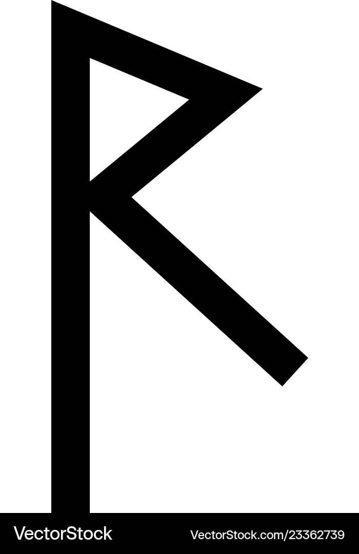 Raido Rune - Nordic Symbol Vector Image