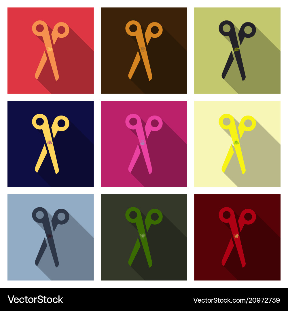 Scissors closed on background flat design Scissors closed on background flat design vector image