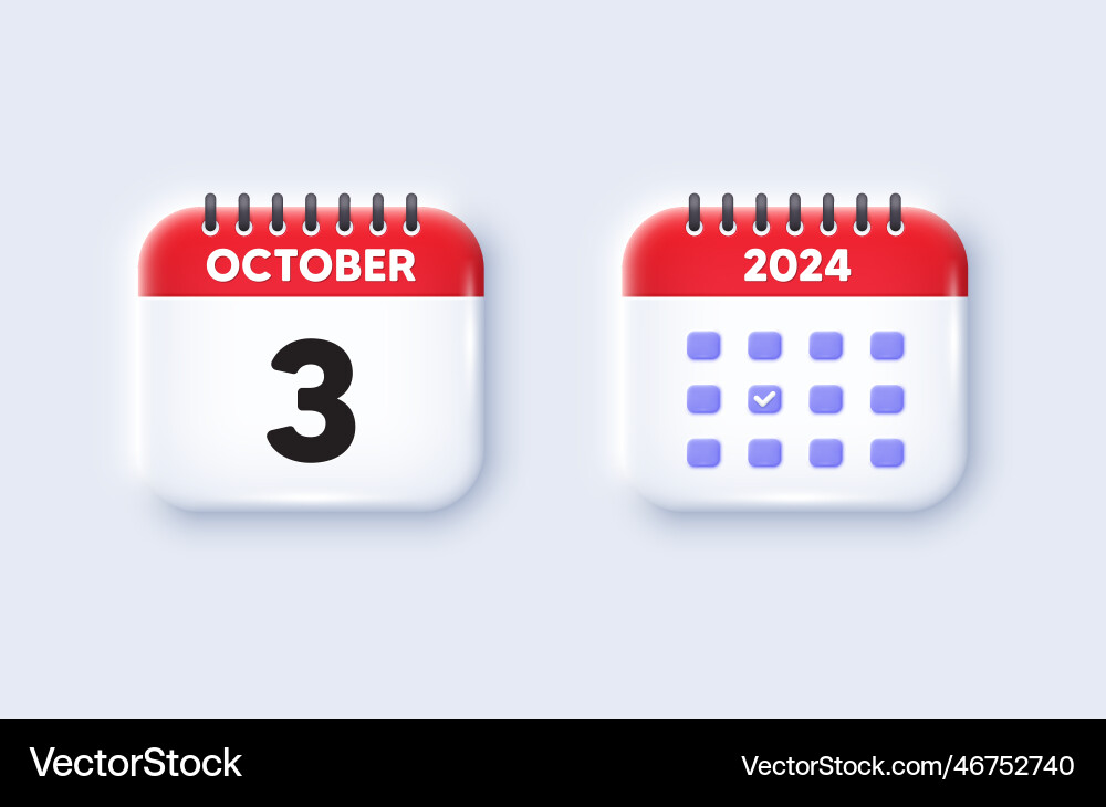3rd day of the month icon event schedule date vector image