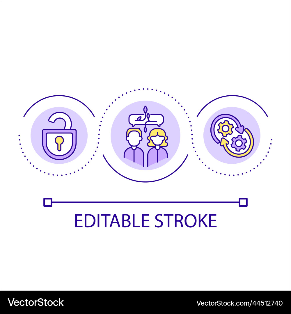 Building mutual relationship loop concept icon Building mutual relationship loop concept icon vector image