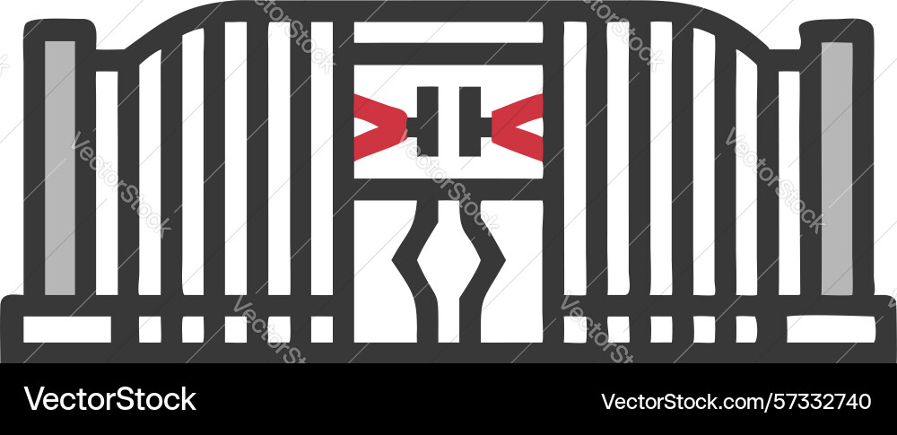 Cybernetic gate security access control system vector image