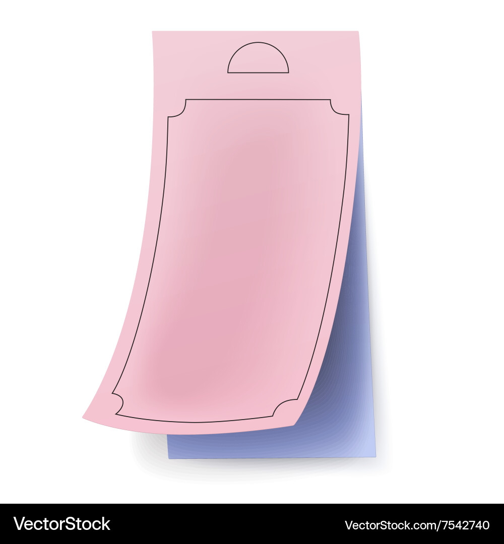 Empty blank of order form for delivery service vector image