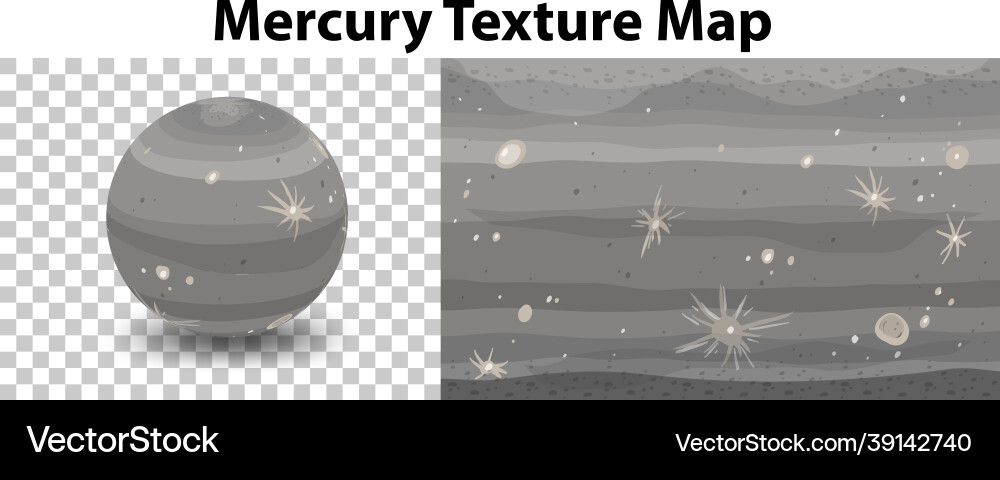 Mercury planet on transparent with Mercury planet on transparent with vector image