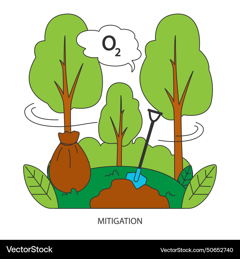 Restoration of biosphere reforestation program Vector Image