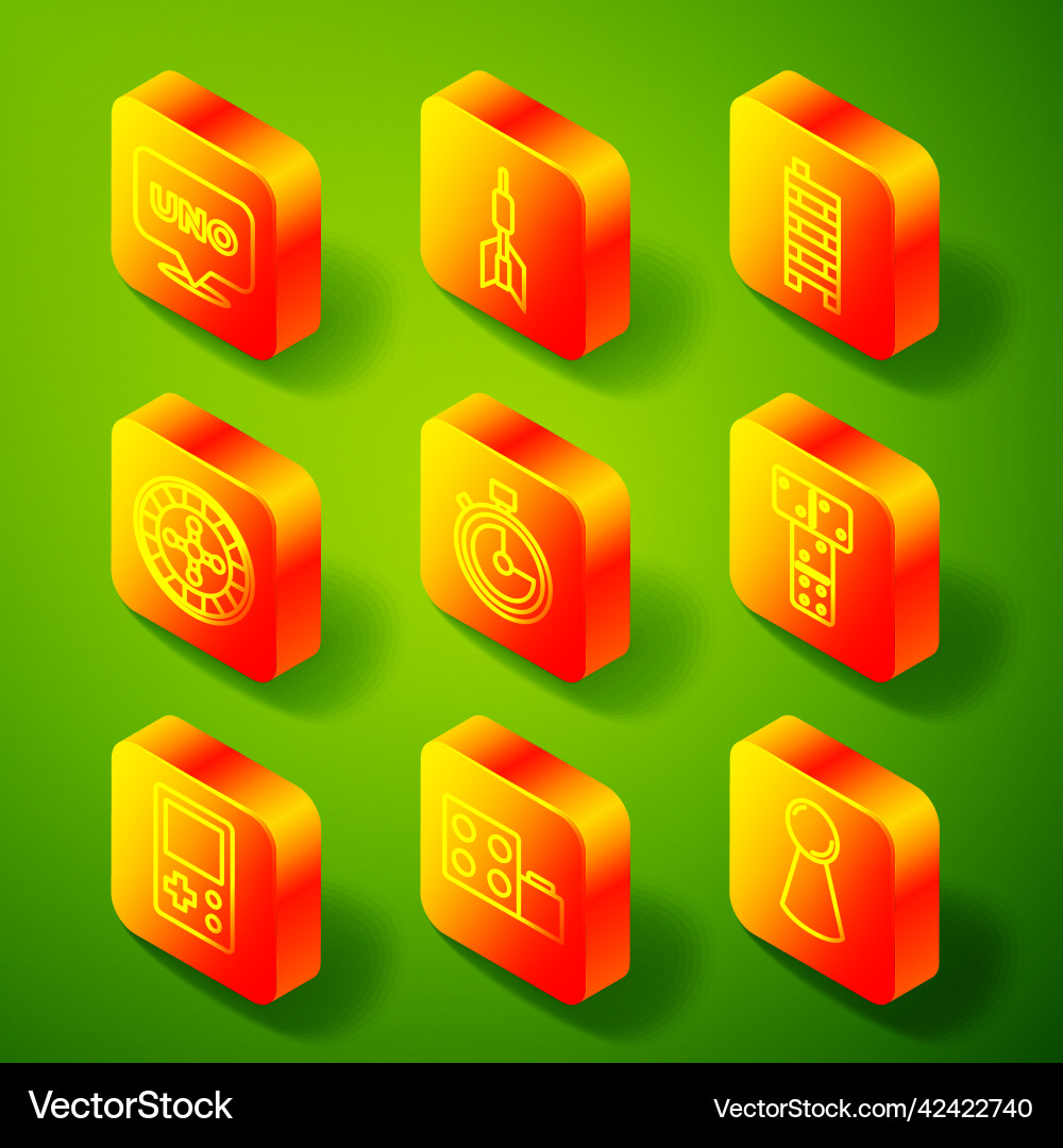 Set line uno card game dart arrow mahjong pieces Set line uno card game dart arrow mahjong pieces Vector Image