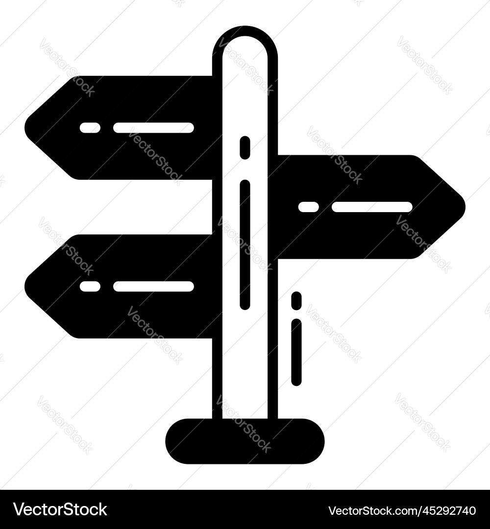 Signpost icon related map location and navigation Vector Image