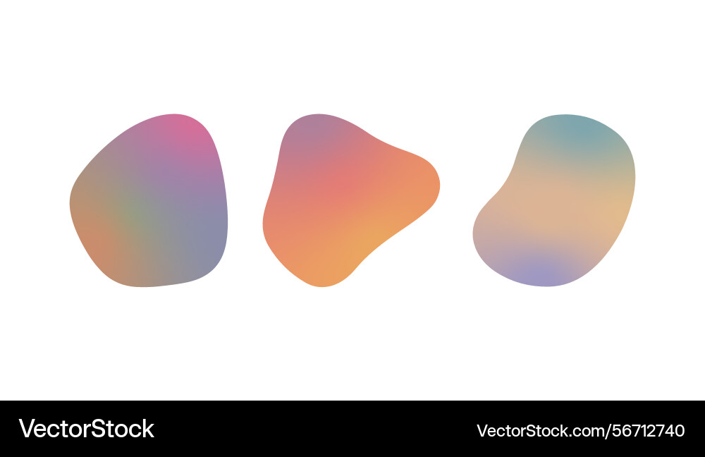 Warm gradient blobs vibrant abstract Warm gradient blobs vibrant abstract Vector Image