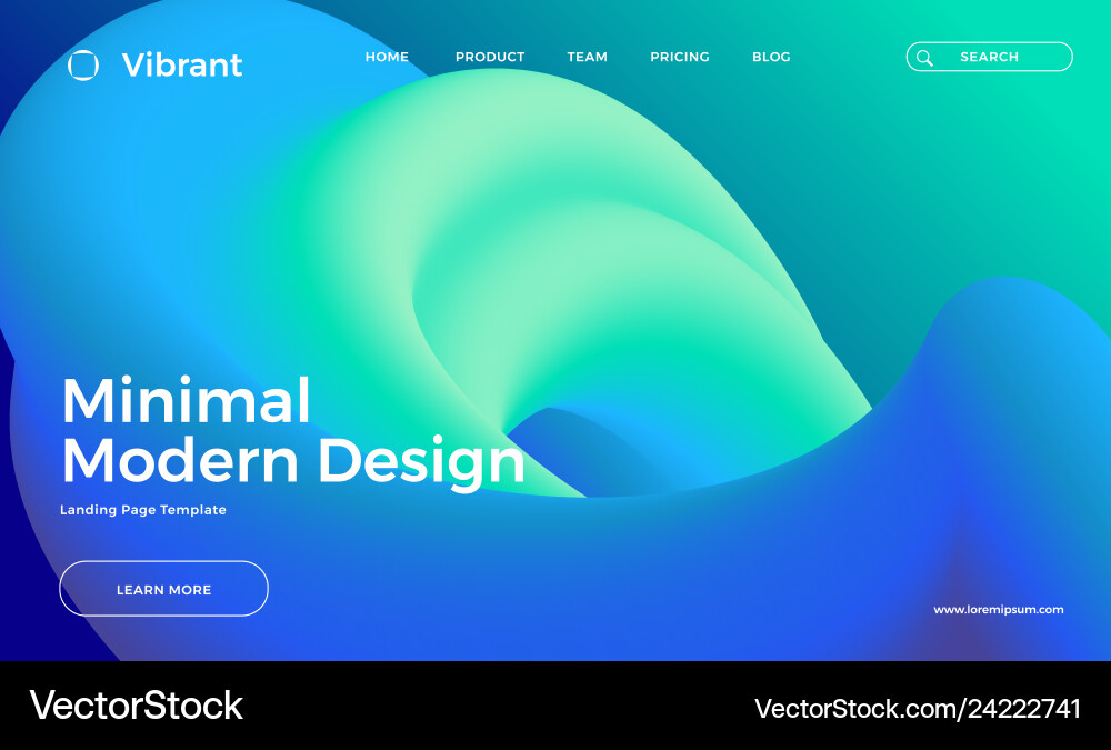 Abstract 3D Flow Shapes Vector Image