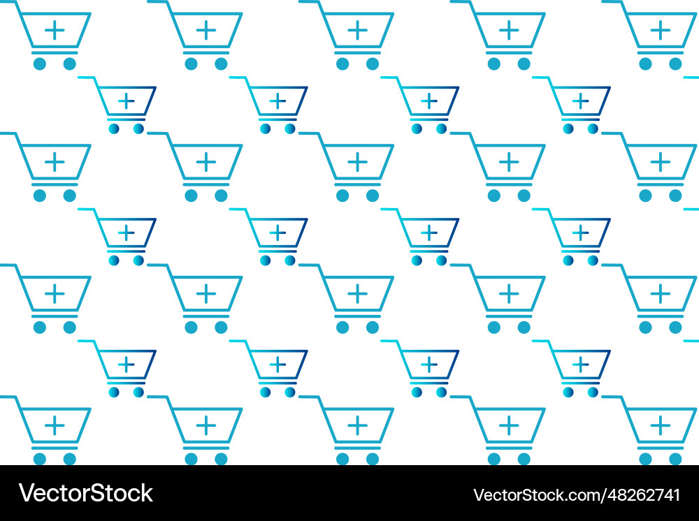 Abstract add to cart pattern background Vector Image