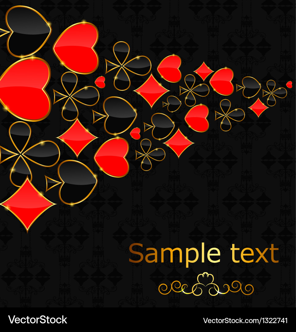 Abstract background with card suits for design Vector Image