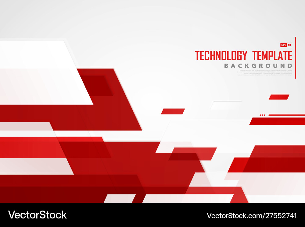 Abstract red stripe lines pattern technology Vector Image