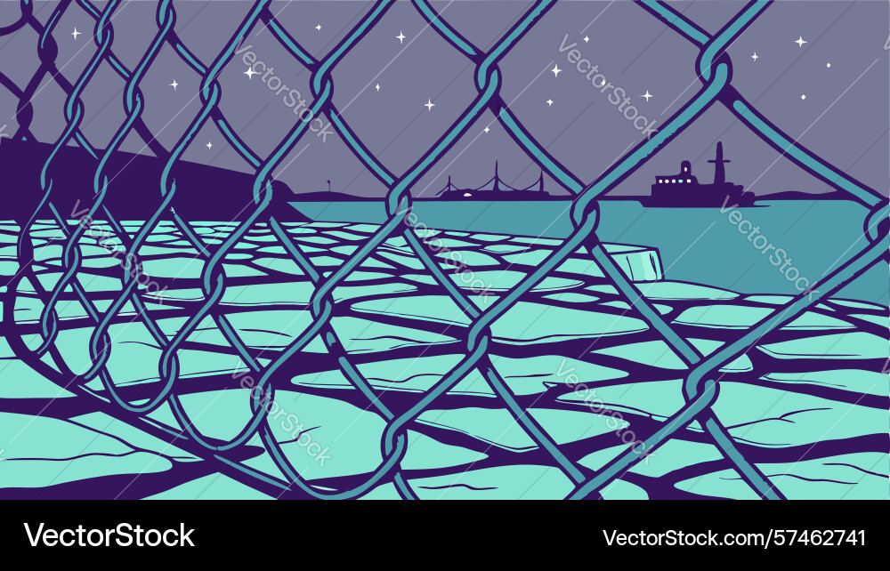 Abstracted chain link fence pattern art design vector image