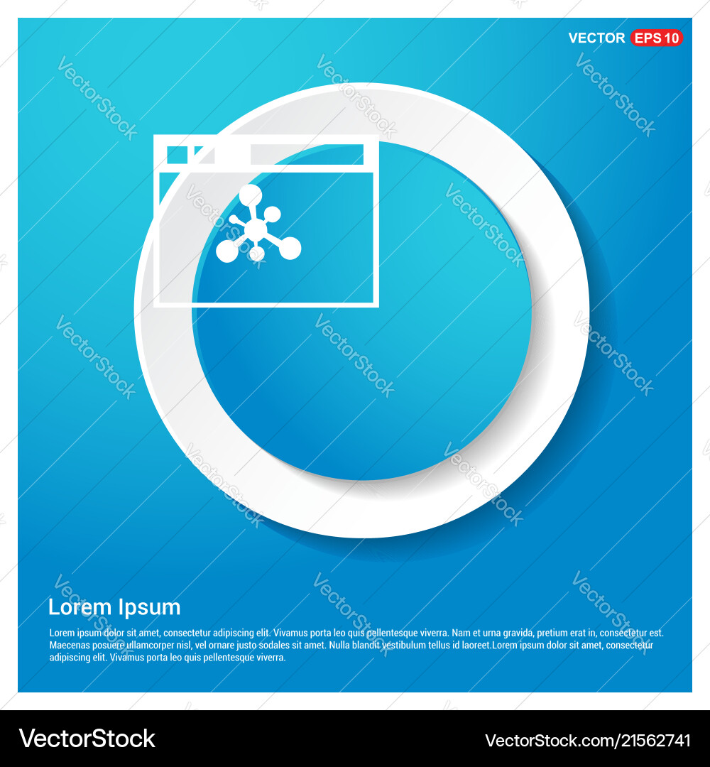 App window interface icon abstract blue web vector image