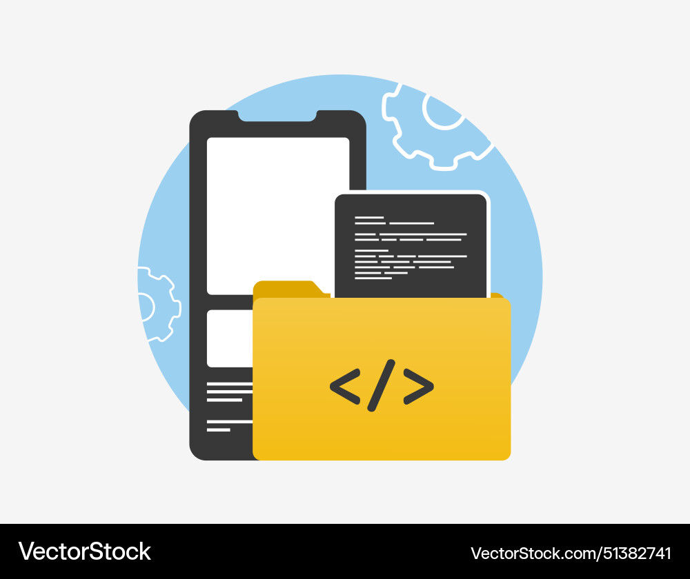 Cross-platform app development frameworks Cross-platform app development frameworks vector image