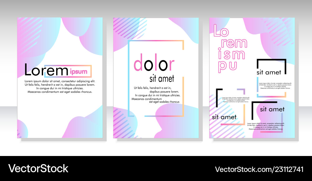 Dynamic style banner design set with fluid Dynamic style banner design set with fluid vector image