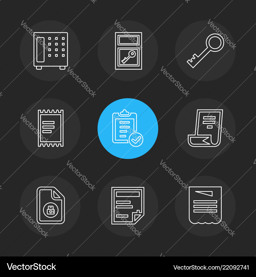 Files document clipboard write eps icons set vector image