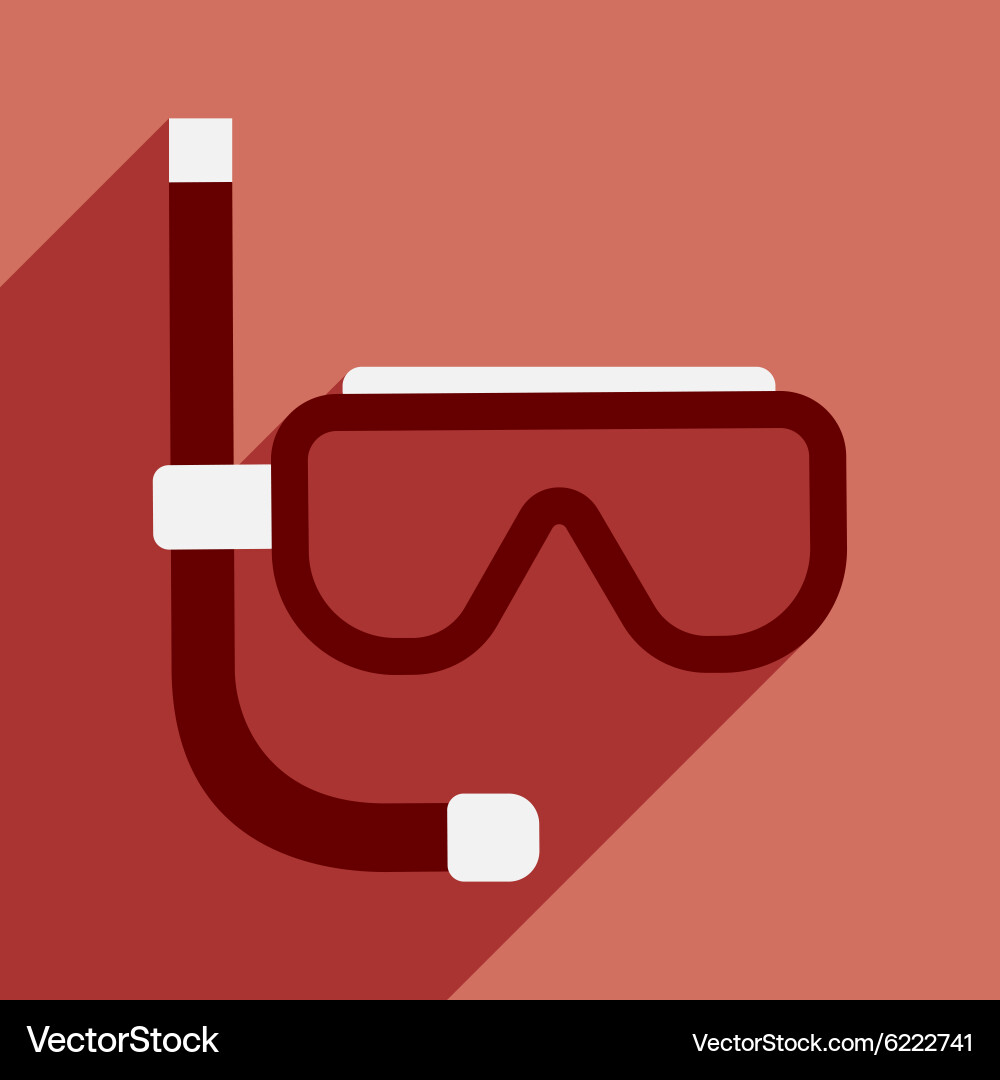 Flat with shadow icon and mobile application vector image