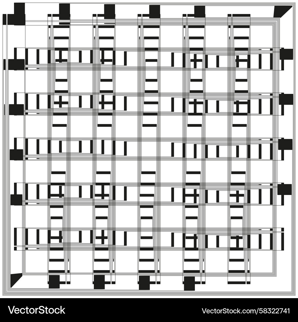Geometric Grid Pattern Vector Image