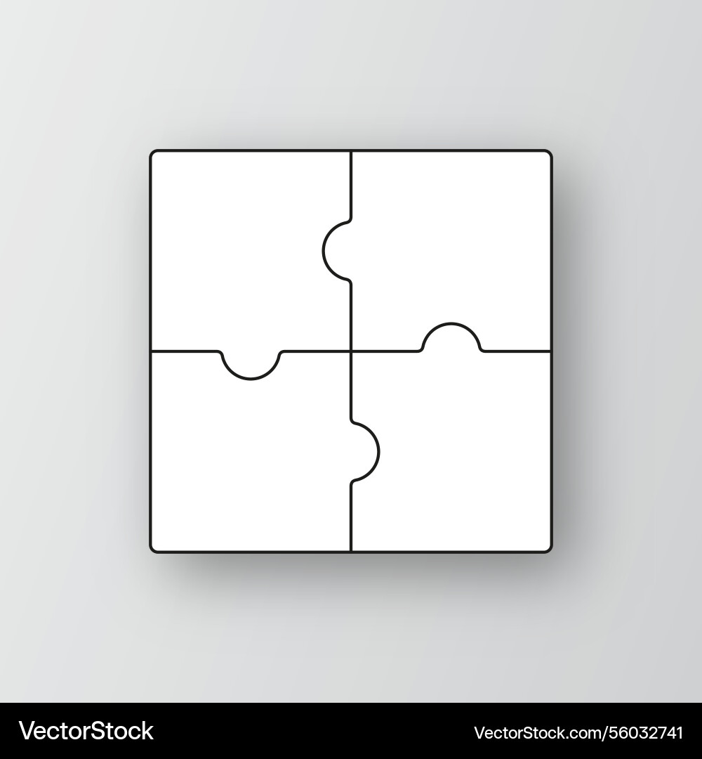 Layout of thinking mosaic game square puzzle Layout of thinking mosaic game square puzzle vector image