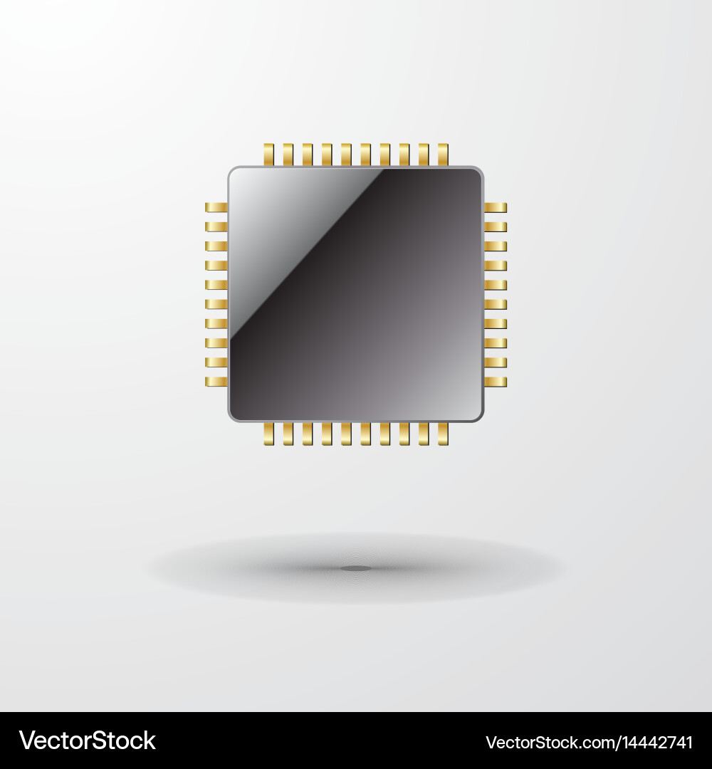 Microchip isolated vector image