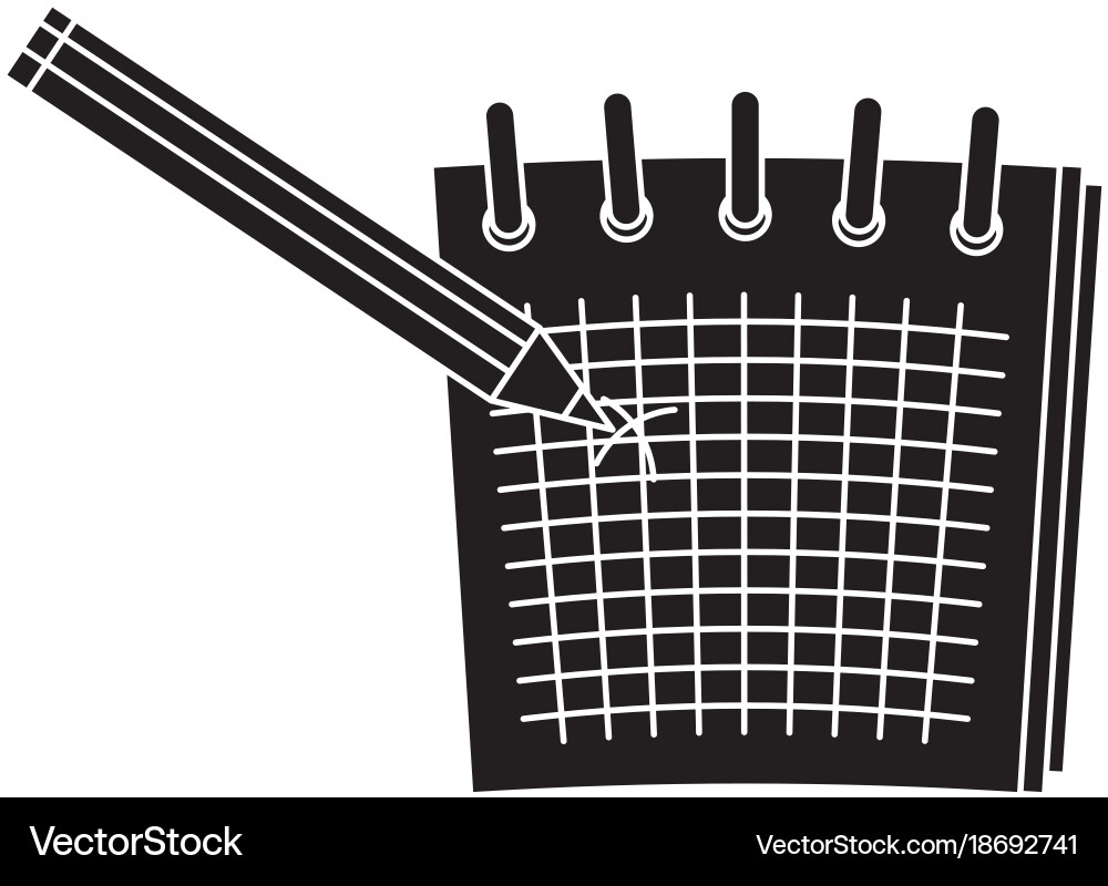 Notebook and pencil design vector image