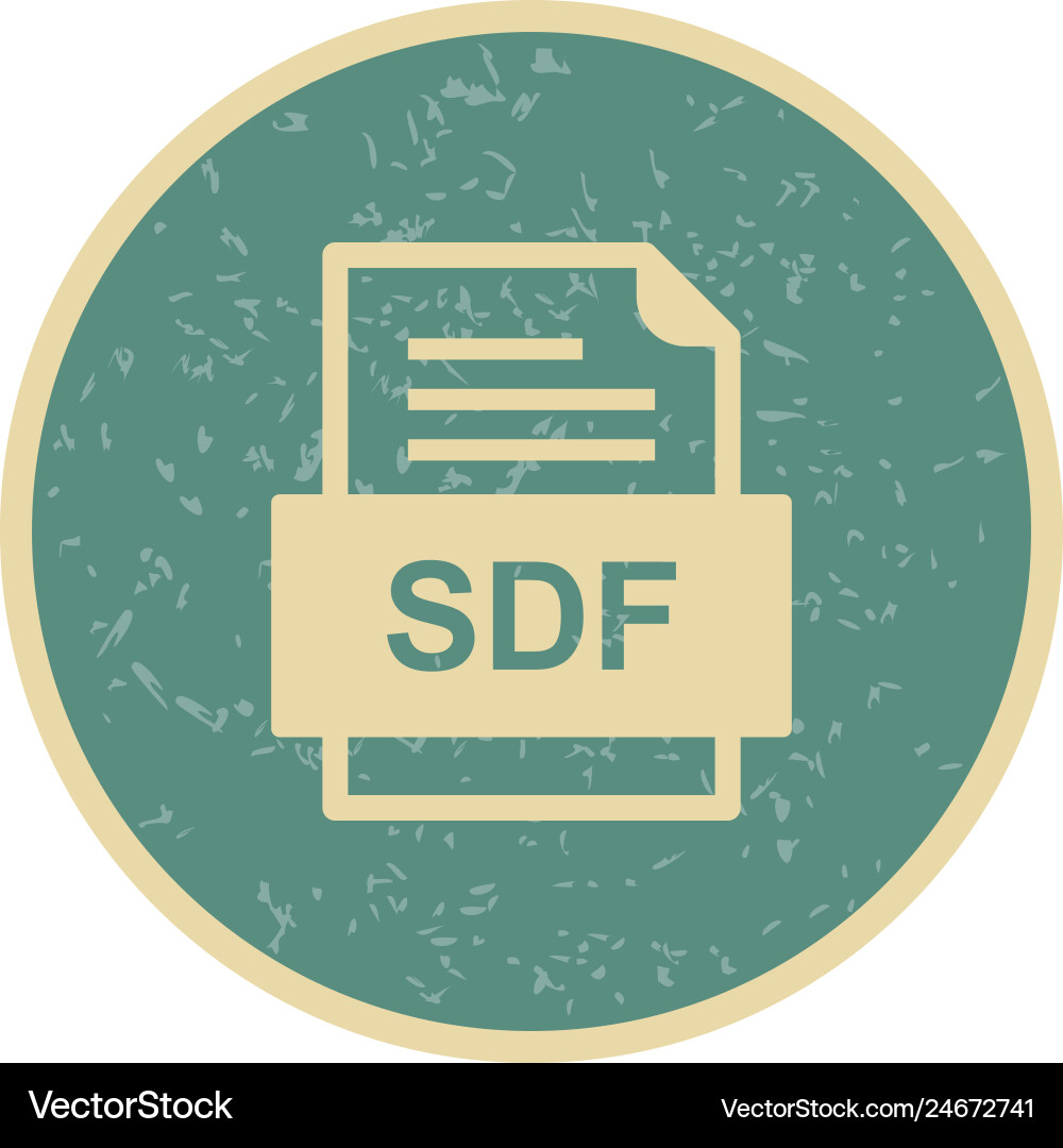 Sdf file document icon Vector Image